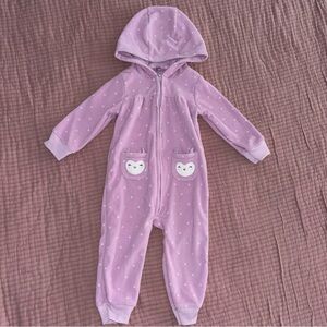Carter's Pink Cozy‎ Footie One Piece